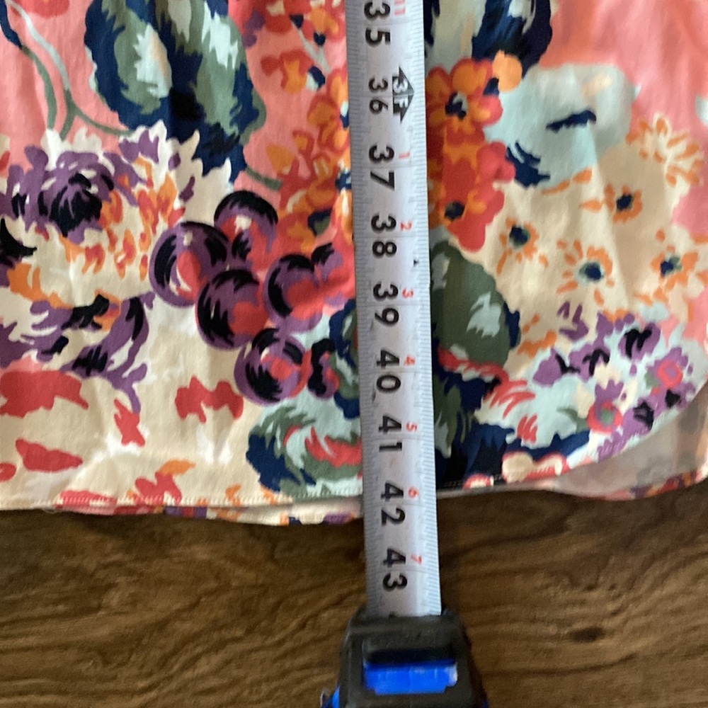 Zara Blogger favorite pink floral tie waist midi dress size S retro shirt dress - Picture 8 of 9